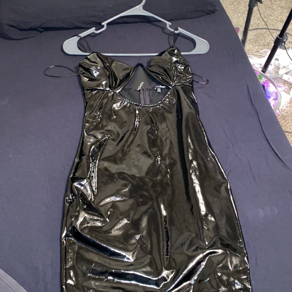 Faux latex dress